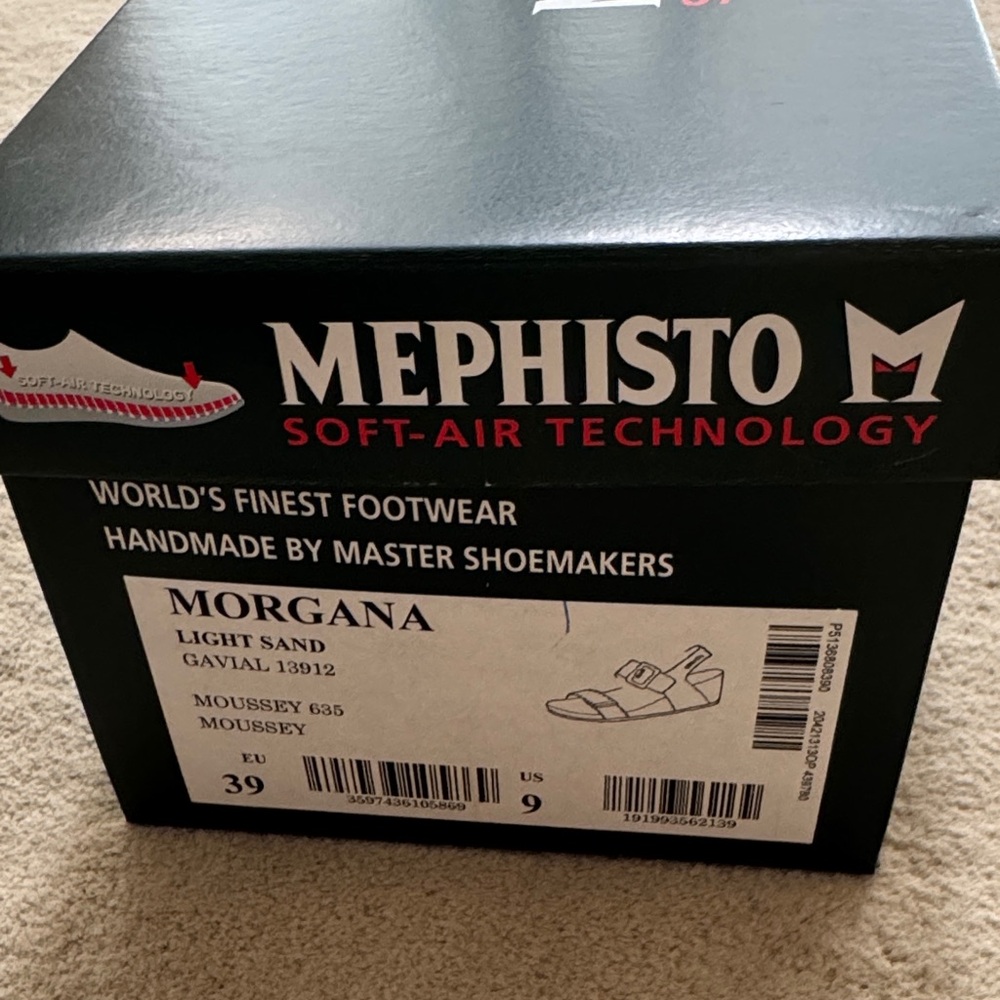 New Mephisto Beige Wedge Sandals Morgana light sand - Picture 2 of 2